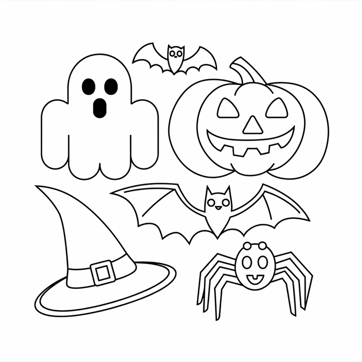 Obr�zek k tisku pro d�ti k vybarven� a vyti�t�n�, omalov�nka k vytisknut� Sv�tek Halloween