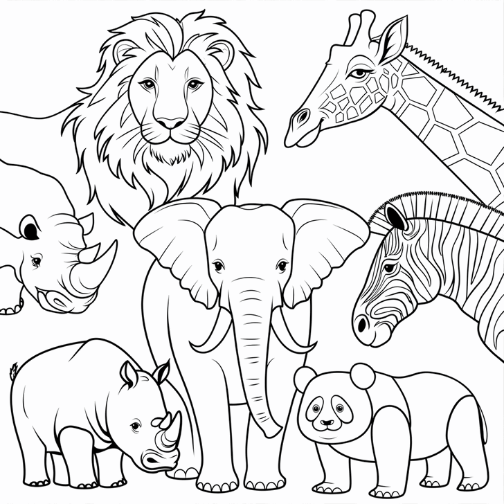 Obrázek k tisku pro děti k vybarvení a vytištění, omalovánka k vytisknutí ZOO Obrázek k tisku pro děti k vybarvení a vytištění, omalovánka k vytisknutí ZOO